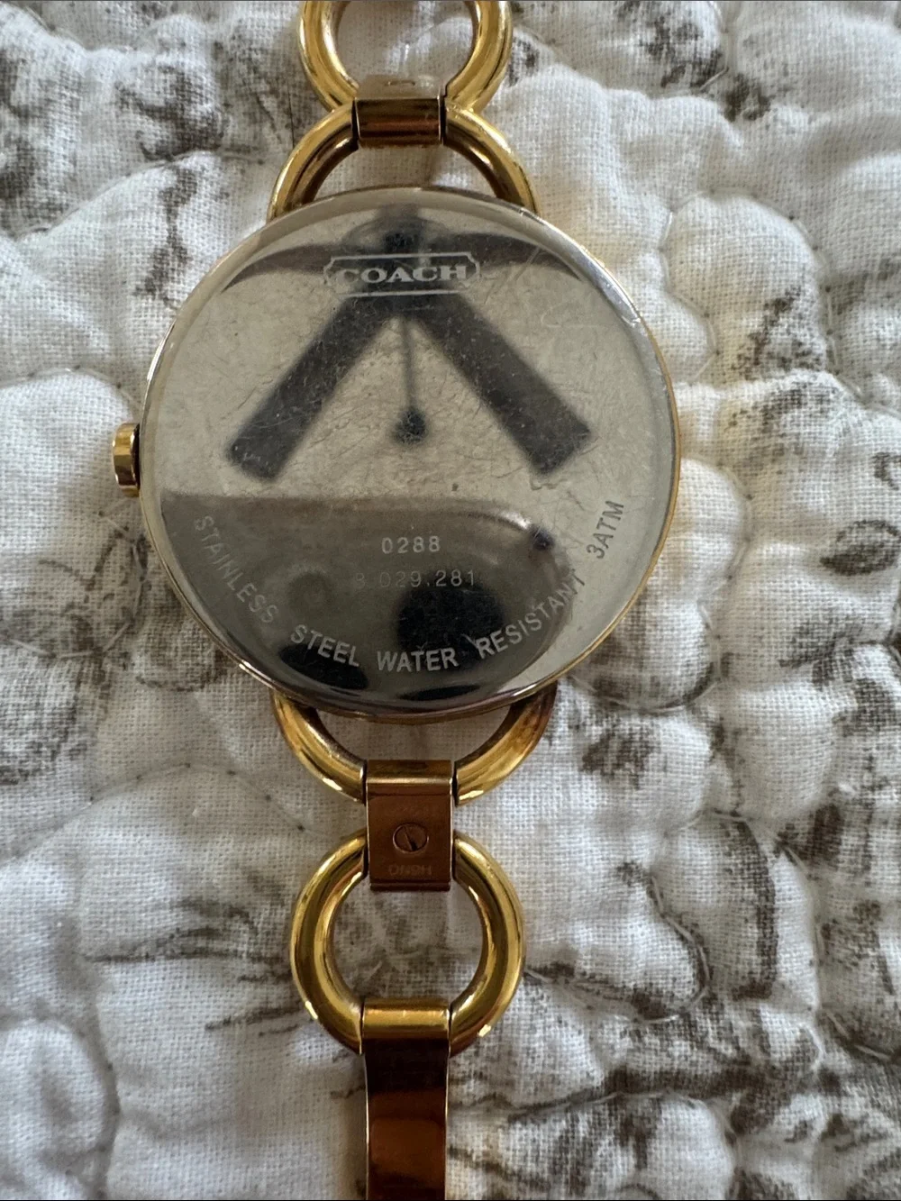 Coach Women's Gold Bracelet Link Watch